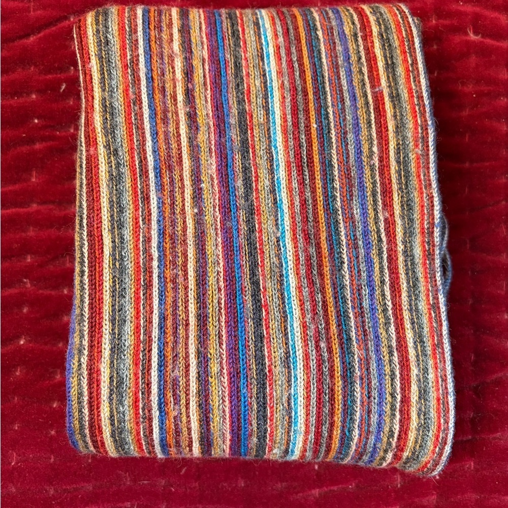 100% wool scarf, men, woman, unisex, multicoloured stripes, like new! - Picture 2 of 7